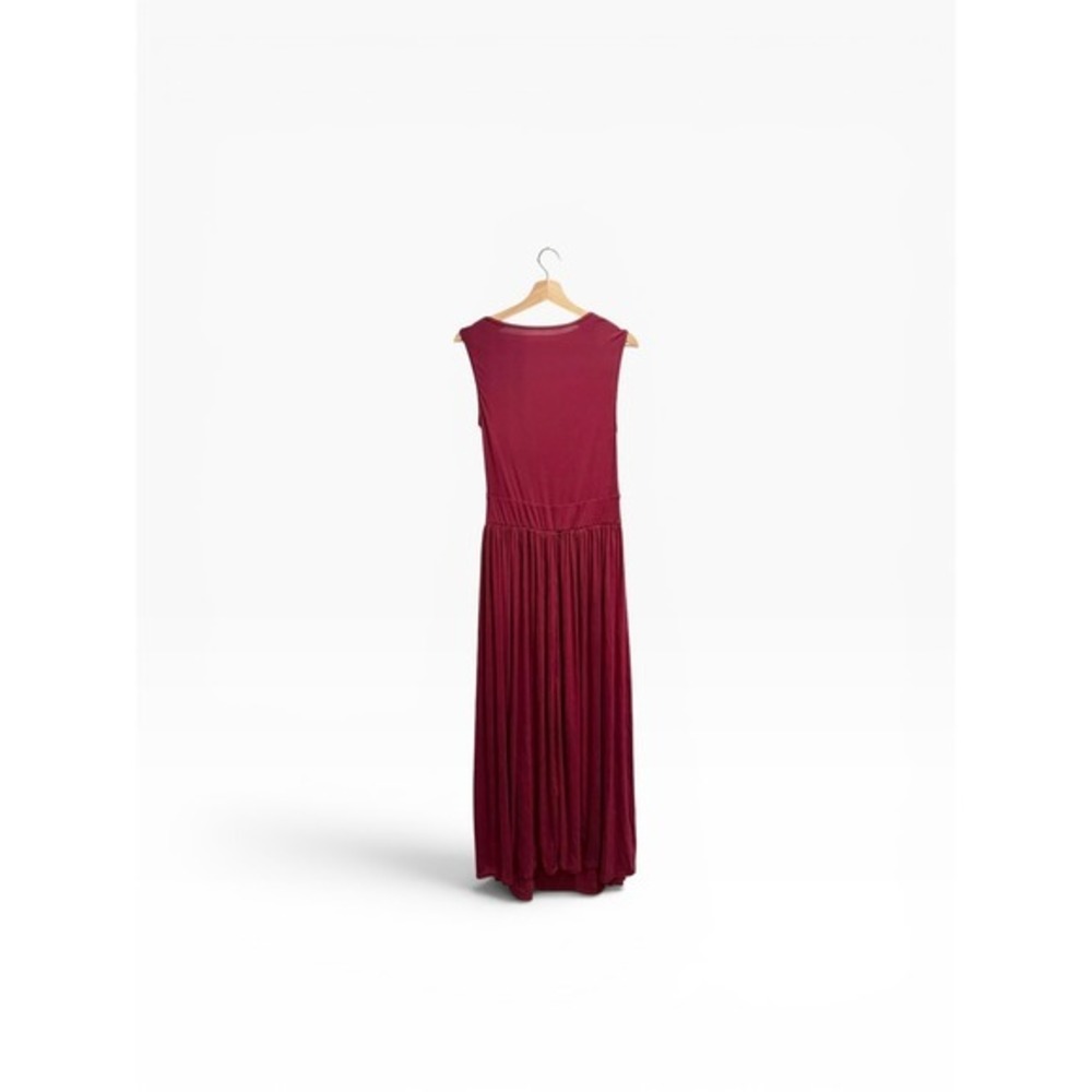 NWT Halara Ribbed Boat Neck Asymmetric Strap Ruched Maxi Dress L‎ - Picture 4 of 7